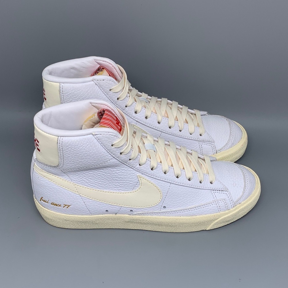 Nike Blazer Mid 77‎ Vintage Popcorn White Skate Shoes CW6421-100 Men Sz 7
